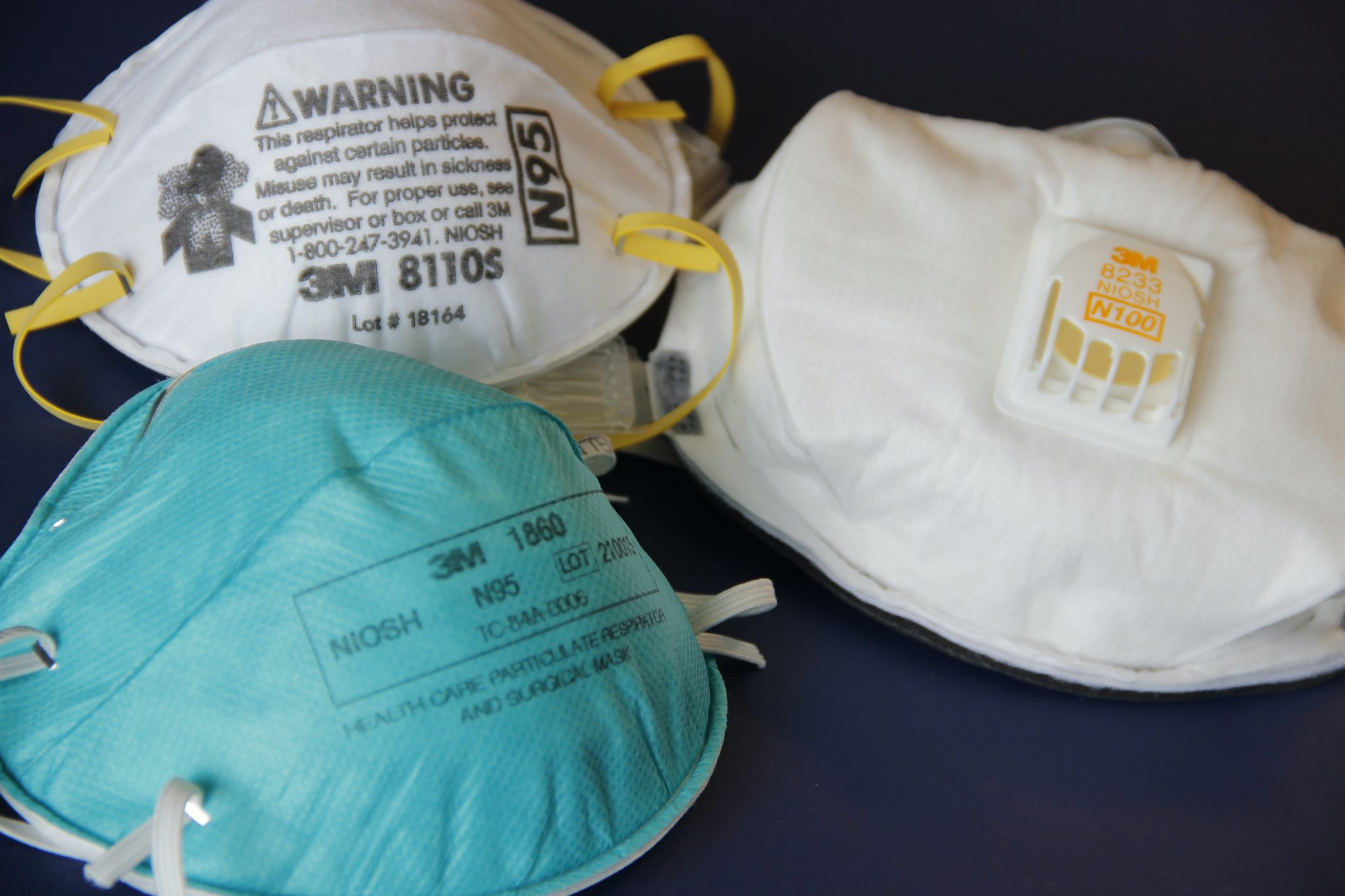 Personal protective equipment like N95 masks (shown here) are in short supply for most departments.